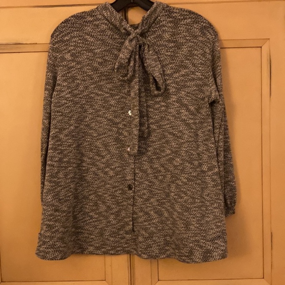 Anthropologie Tie Neck Sweater Size XS